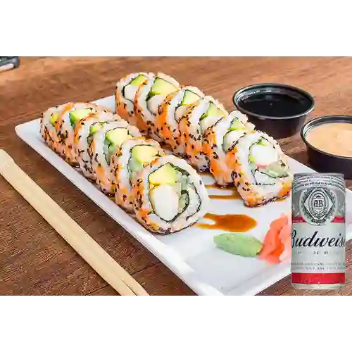 Combo Sushi California + Budweiser 265 ml