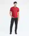 Camiseta Basica Cuello U Rojo Marsala Ultraoscuro Talla M Hombre Chevignon