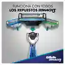 Máquina Afeitar Gillette Mach3 Aquagrip Recargable 2 Repuestos