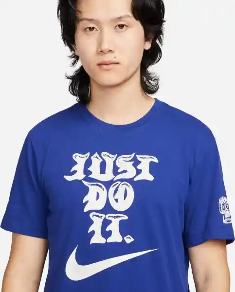 Nike Camiseta Dri-Fit Tee Gfx 1 Para Hombre Azul Talla XL