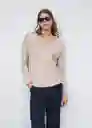 Camiseta Sacov Beige Talla S Mujer Mango