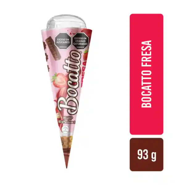 Bocatto Helado Cono Fresa Vainilla