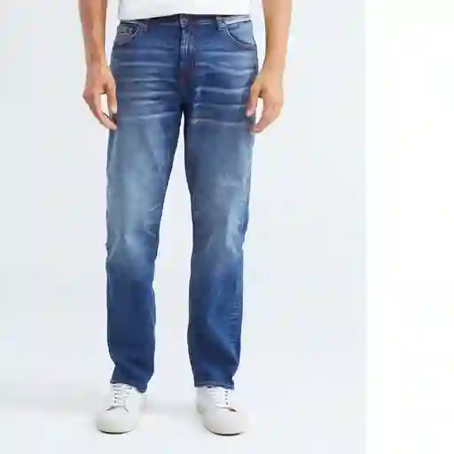 Straight Fit-morrison Azul Frances Medio Talla 36/32 Hombre Chevignon