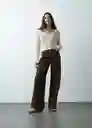Jean Mujer Café Barbecho Oscuro Talla 8 492G088 Naf Naf
