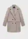 Abrigo Dali Topo Talla L Mujer Mango