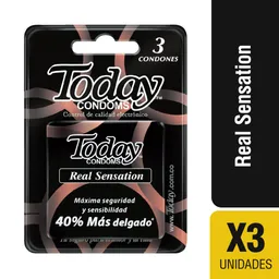 Today Condón Real Sensation 40% Más Delgado