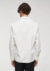 Camisa Naviglio Offwhite Talla M Hombre Mango