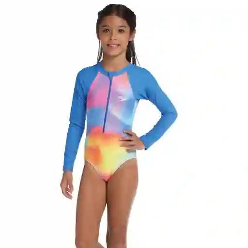 Vestido Baño Manga Larga Junior Ac Rain Femenina Talla 12 Speedo