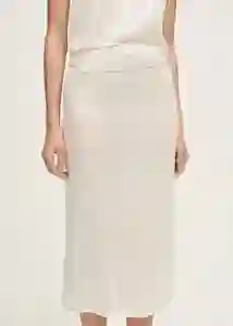 Falda Bonaga Vainilla Talla M Mujer Mango