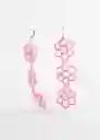 Pendientes Peoni Rosa Talla 99 Mujer Mango