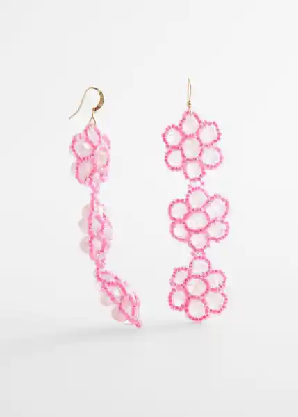 Pendientes Peoni Rosa Talla 99 Mujer Mango