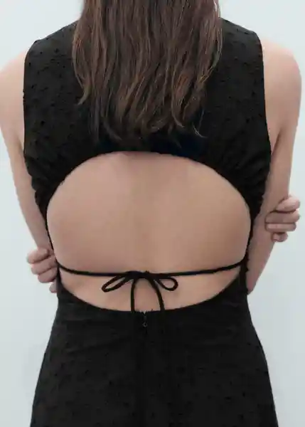 Vestido Peach Negro Talla XS Mujer Mango
