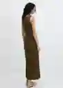 Vestido Cacao Khaki Talla M Mujer Mango