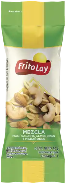 Fritolay Snack Mani Mezcla Nueces 40 g