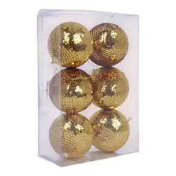 Juego de Bolas Dorado Con Lentejuelas 1301900782 Finlandek
