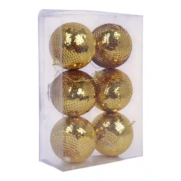 Juego de Bolas Dorado Con Lentejuelas 1301900782 Finlandek