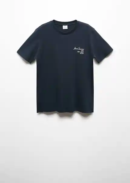 Camiseta Vasen Navy Talla XL Hombre Mango