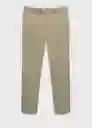 Pantalón Milan Verde Talla 40 Hombre Mango