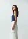 Blusa Tejido Mujer Azul Cetaceo Talla M Naf Naf