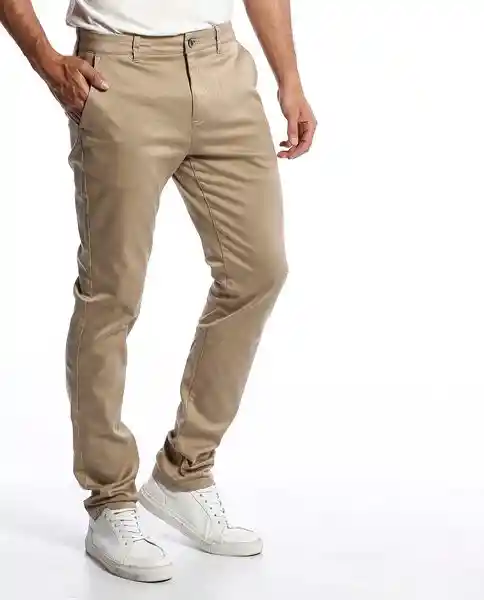 Pantalon Khakis Rocket Caqui Talla 28 Hombre Chevignon