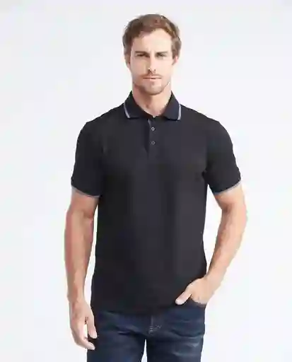 Camiseta Polo With Detail Negro Sombrío Ultraoscuro XL Chevignon