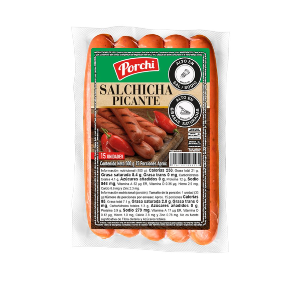 Porchi Salchicha Picante 500 g