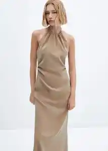 Vestido Toffe-w Camel Talla M Mujer Mango