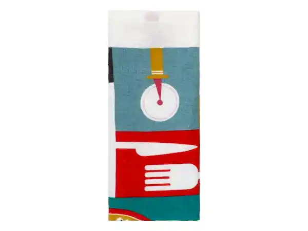 Paño de Cocina Velour Figuras Multicolor Casaideas