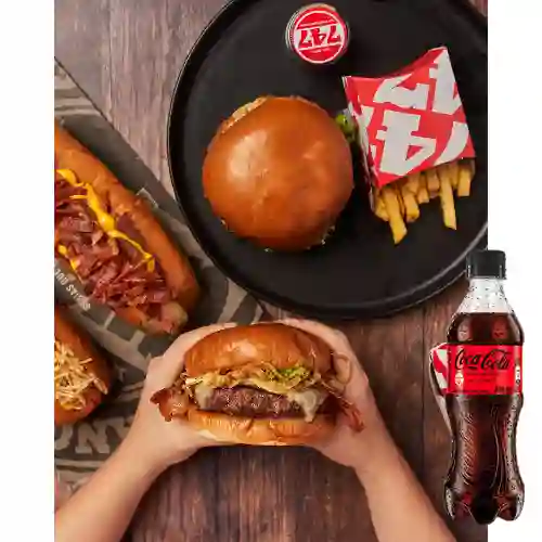Combo Hamburguesa Americana +Cocacola S/az 400ml