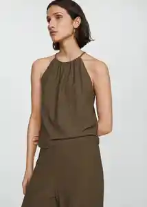 Top Matilda Khaki Talla XS Mujer Mango