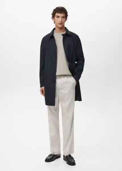 Abrigo Parka Chayton Petróleo Talla S Hombre Mango