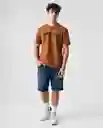 Camiseta Hombre Café Talla XXL 842G001_CAF181154 Americanino