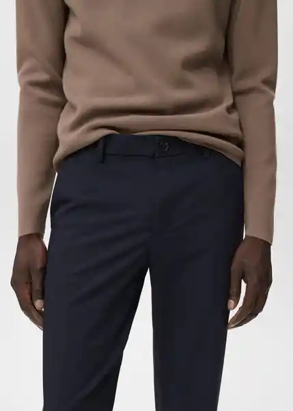Pantalón Bologna Navy Talla 42 Hombre Mango