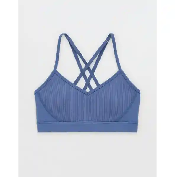 Top Deportivo Aerie Azul Talla MEDIUM American Eagle