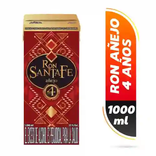 Ron Santafe 4 Años Cartón 1000 ml