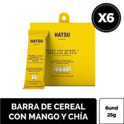 Barras Hatsu con Mango y Semillas de Chía 6 Pack x 25 g