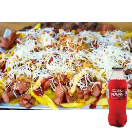 Salchipapas Clásica Grande +Kola Román Org 250ML