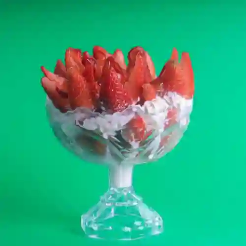 Fresas con Crema Sencilla