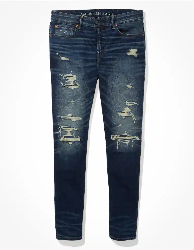 Jean Skinny Azul Talla 28 X 32 Hombre American Eagle