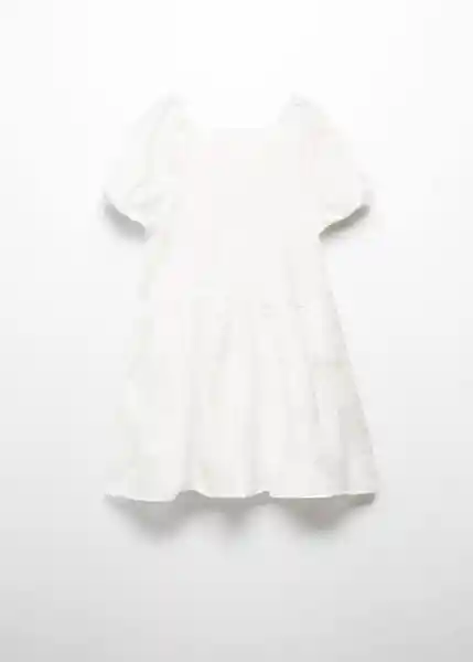 Vestido Peonia Blanco Talla 11 Niñas Mango