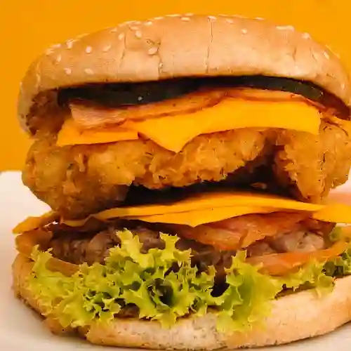 Hamburguesa Doble Mixta Allchick