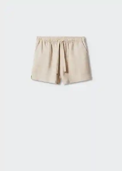 Short Linen Piedra Talla 26 Mujer Mango