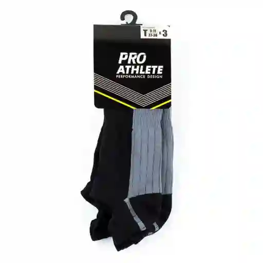 Pro Athlete Medias Deportivas Hombre Negra 10-12 PROM2-001