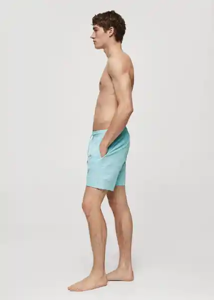 Short Bañador Liso Agua Talla S Hombre Mango