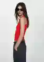 Top Boni Rojo Talla M Mujer Mango