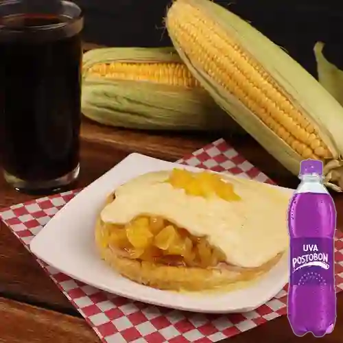 Combo 2 Arepas Hawaianas + Postobon Uva 400 ml