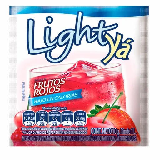 Light Yá Refresco Instantáneo Dietético Sabor a Frutos Rojos