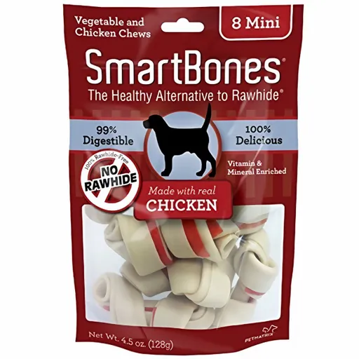 Smartbones Hueso Masticable para Perros Raza Miniatura 8Und
