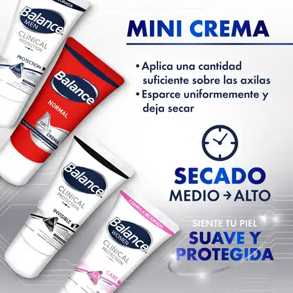 Desodorante Balance Mini Crema Efectiva Normal Unisex 30Gr