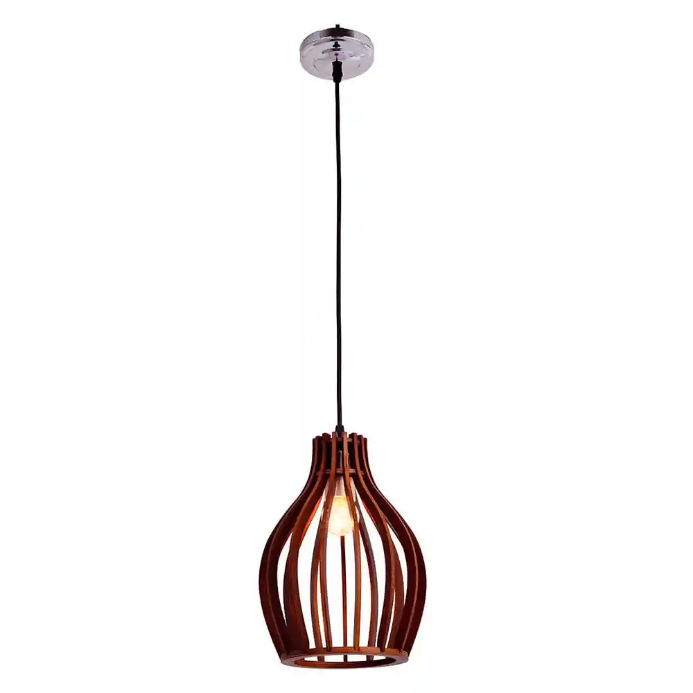 Abitare Lámpara Colgar Madera E27 Ml1680942